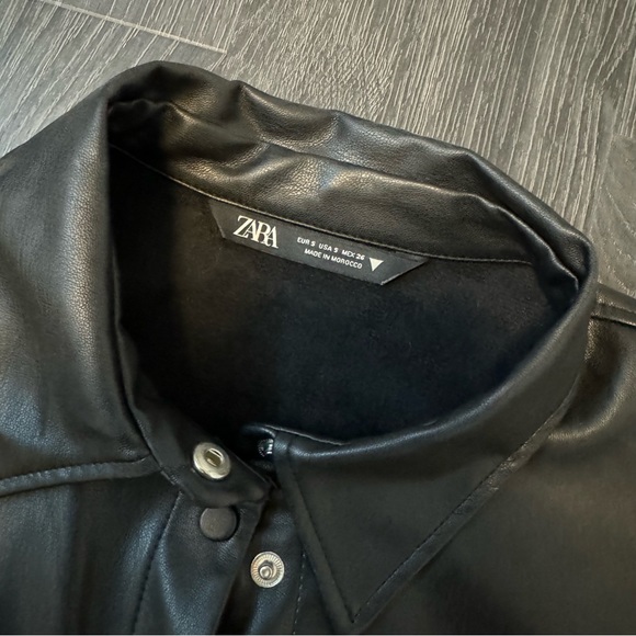 Zara Faux Leather Overshirt - Picture 5 of 5